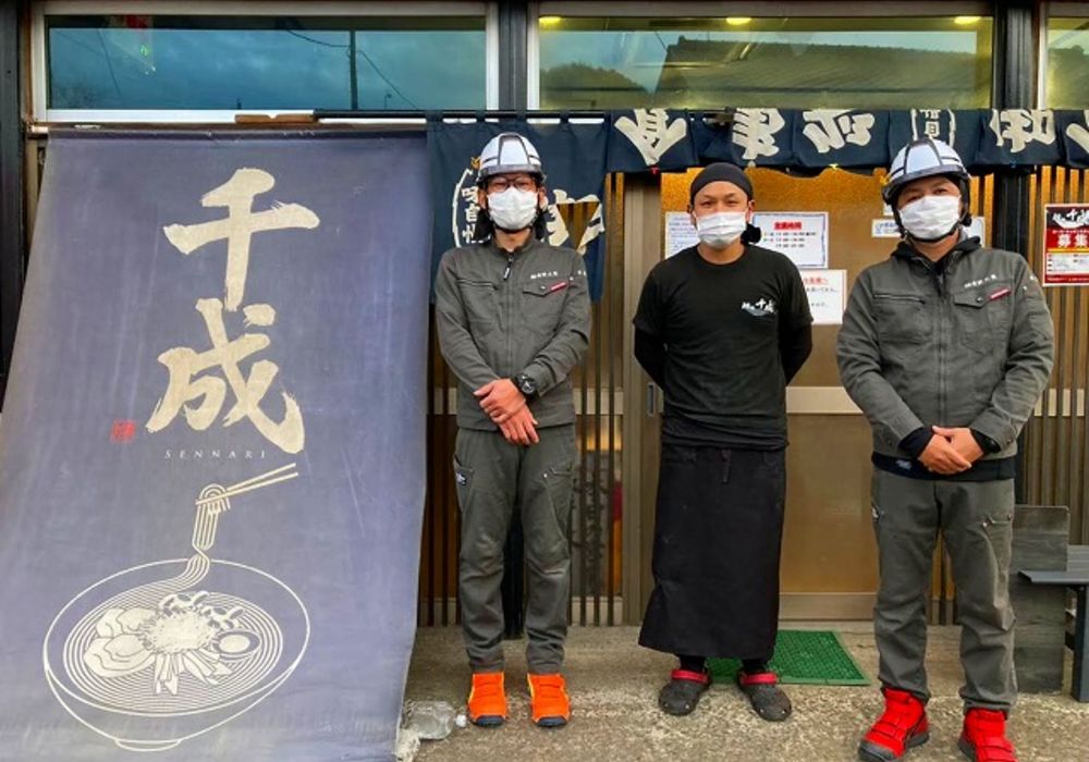 お客様と記念撮影