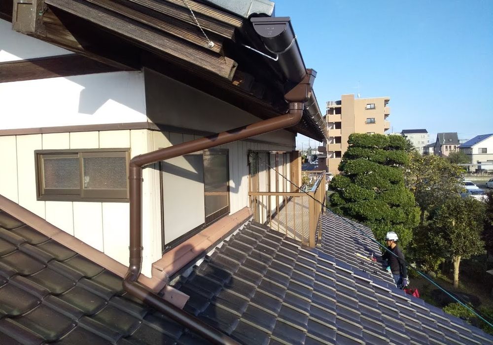 鉾田市で雨樋交換が完了致しました