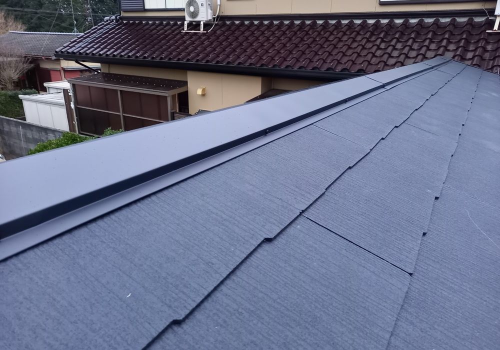 コロニアルスレート屋根に葺き替え