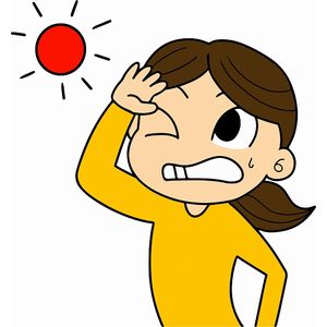 暑くて困った